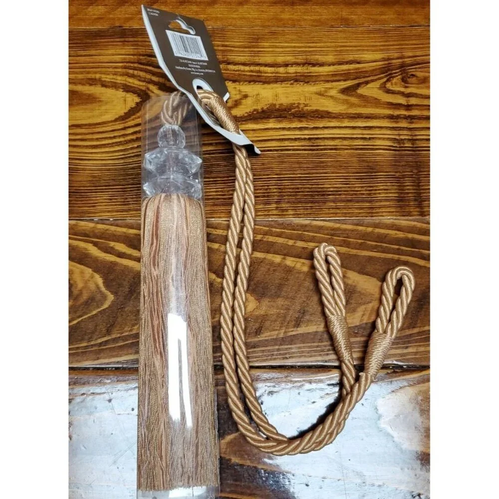 NEW!! Signature Collection Gold Embellished Curtain Tieback
